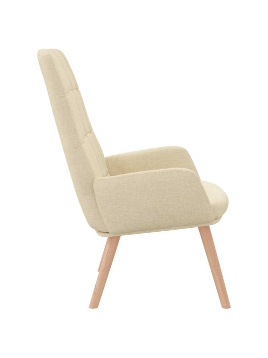 Relaxační židle krémová textil