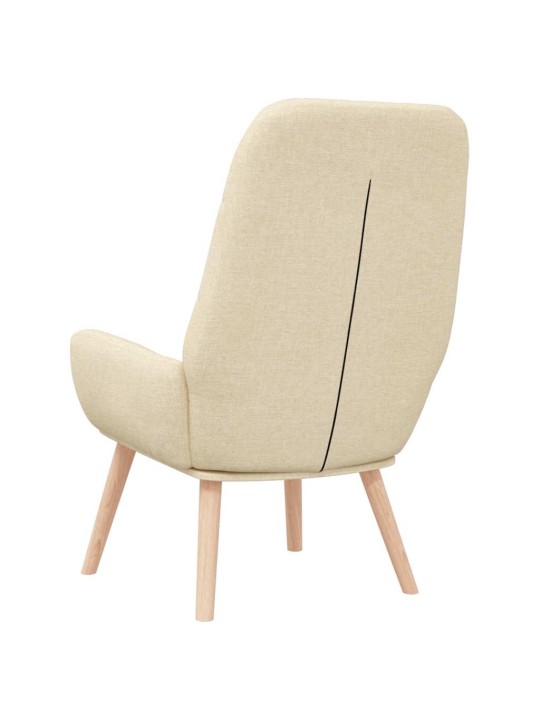 Relaxační židle krémová textil
