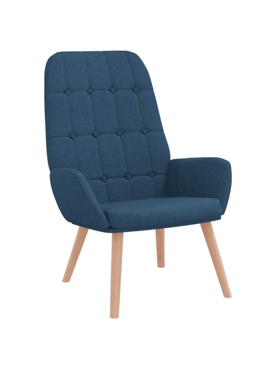 Relaxační křeslo modré textil