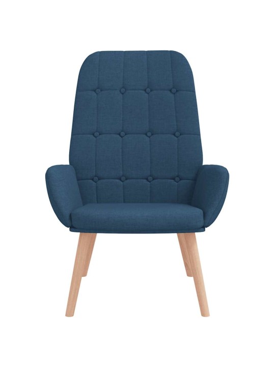 Relaxační křeslo modré textil