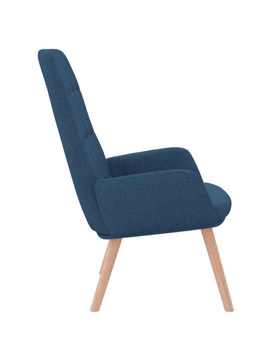 Relaxační křeslo modré textil