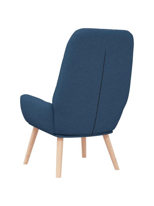 Relaxační křeslo modré textil
