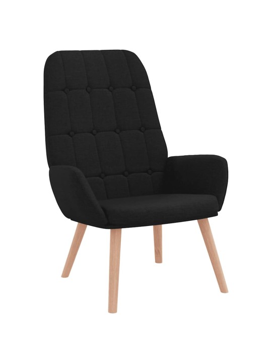 Relaxační židle černá textil