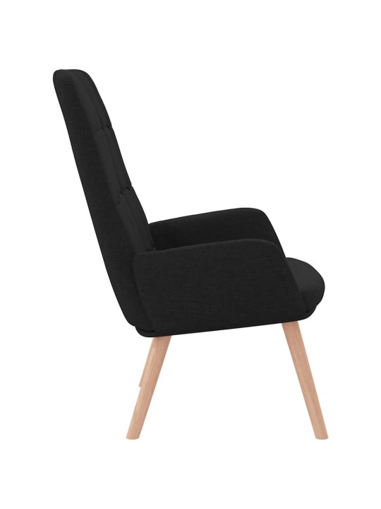 Relaxační židle černá textil