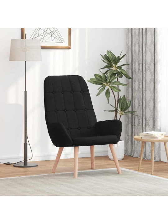 Relaxační židle černá textil
