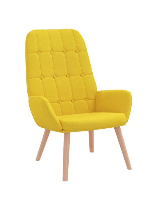 Relaxační židle světle žlutá textil