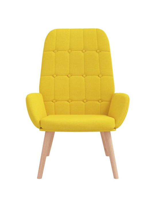 Relaxační židle světle žlutá textil