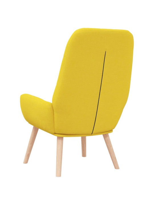 Relaxační židle světle žlutá textil