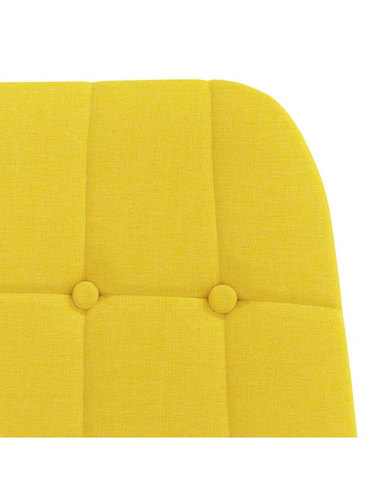Relaxační židle světle žlutá textil