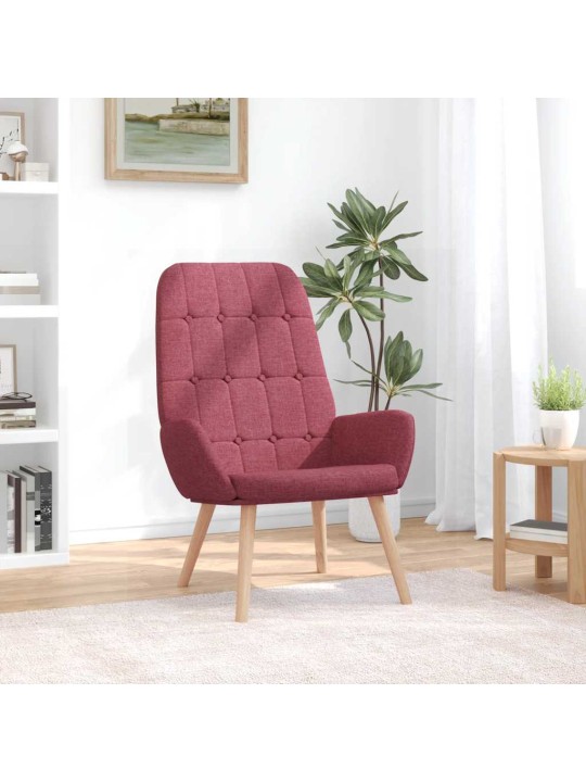 Relaxační křeslo vínové textil