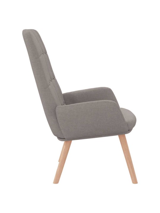 Relaxační židle taupe textil
