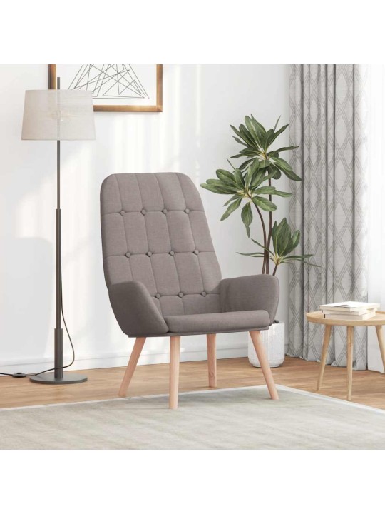 Relaxační židle taupe textil