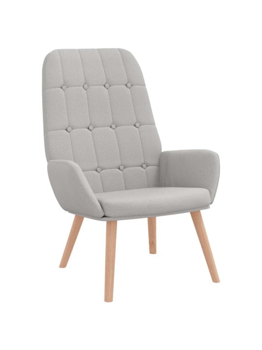 Relaxační křeslo obláčkově šedá textil