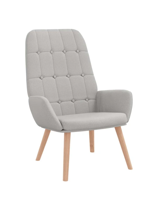Relaxační křeslo obláčkově šedá textil