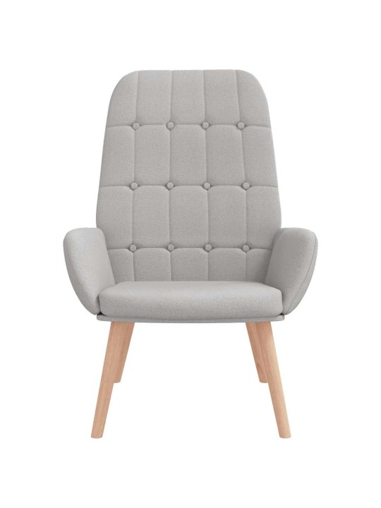 Relaxační křeslo obláčkově šedá textil