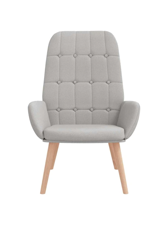 Relaxační křeslo obláčkově šedá textil