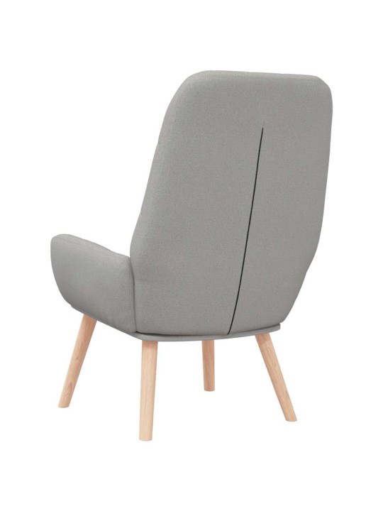 Relaxační křeslo obláčkově šedá textil