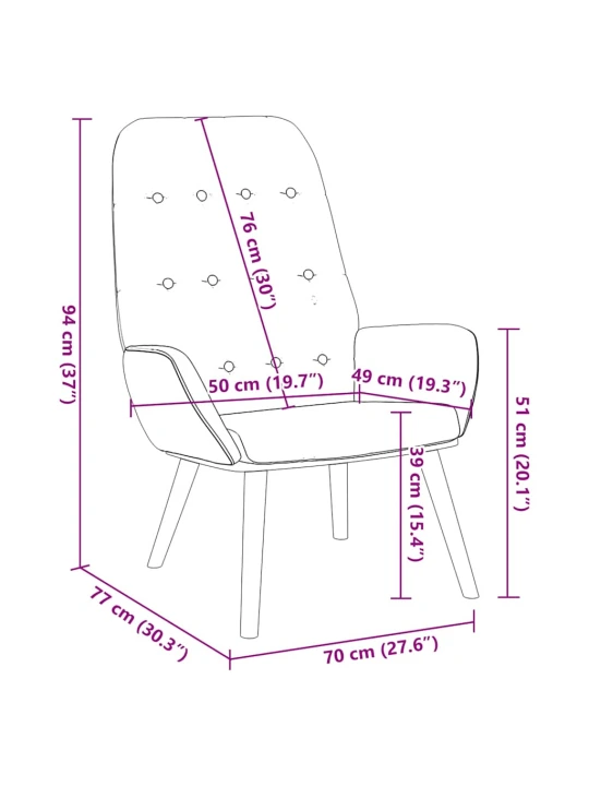 Relaxační křeslo obláčkově šedá textil