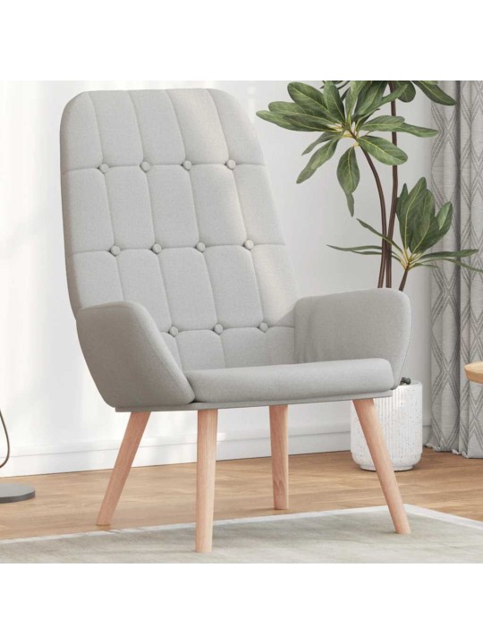 Relaxační křeslo obláčkově šedá textil