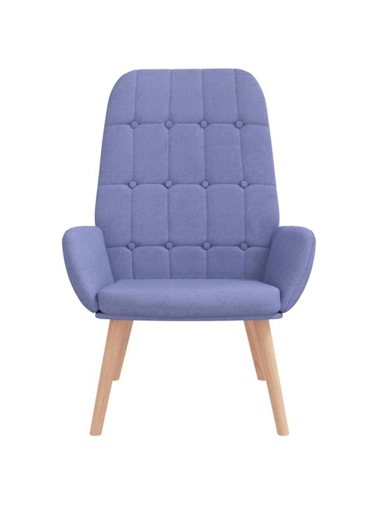 Relaxační křeslo džínově modré textil