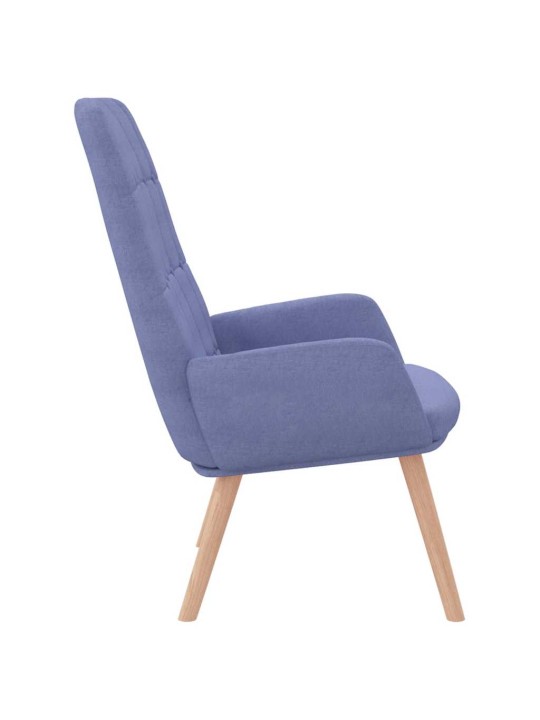 Relaxační křeslo džínově modré textil