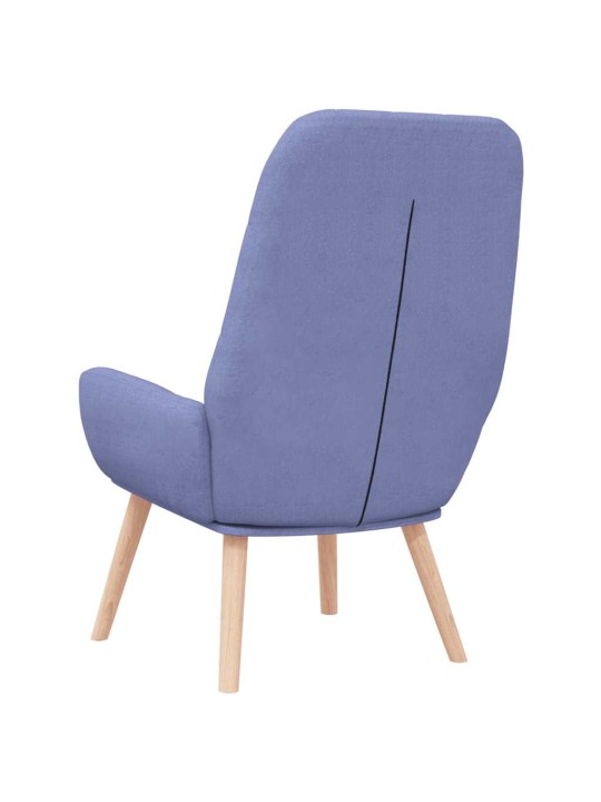 Relaxační křeslo džínově modré textil