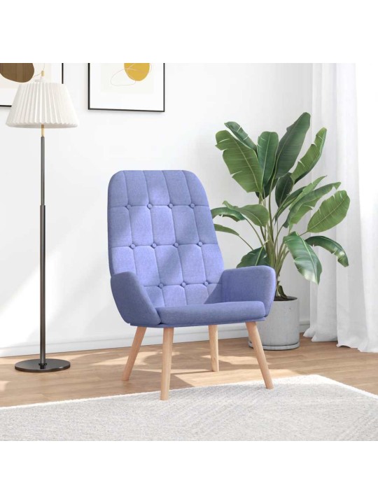 Relaxační křeslo džínově modré textil