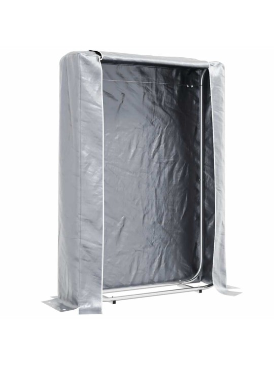 Stojan na palivové dřevo s krytem proti dešti 100x25x150 cm