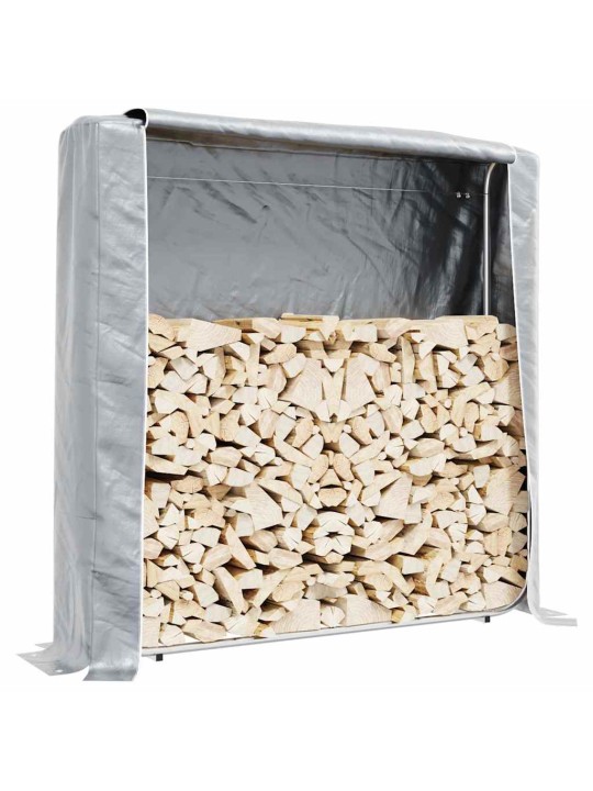 Stojan na palivové dřevo s krytem proti dešti 150x25x150 cm