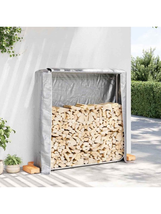 Stojan na palivové dřevo s krytem proti dešti 150x25x150 cm