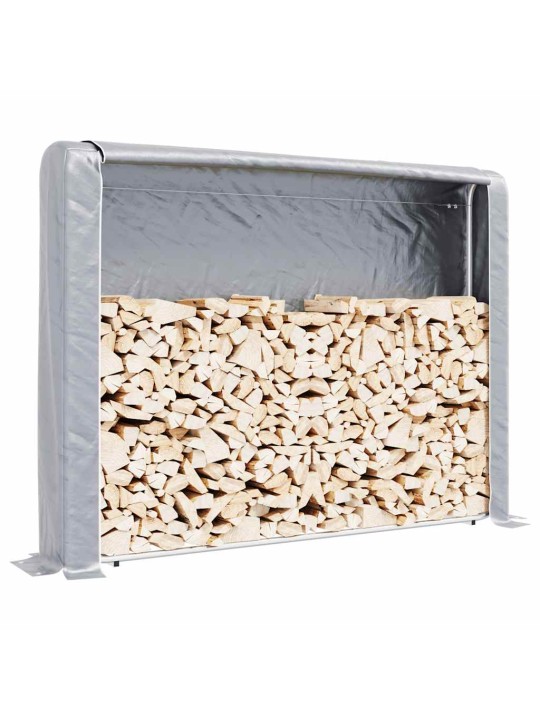 Stojan na palivové dřevo s krytem proti dešti 200x25x150 cm