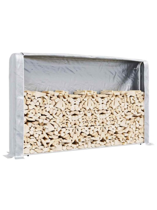 Stojan na palivové dřevo s krytem proti dešti 250x25x150 cm