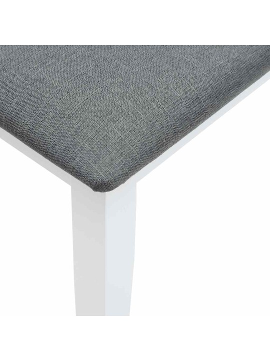 Lavice 90 cm bílá z masivního dřeva s gumou