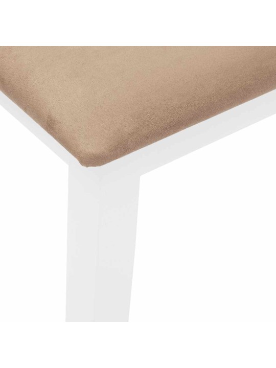 Lavice 90 cm bílá z masivního dřeva s gumou