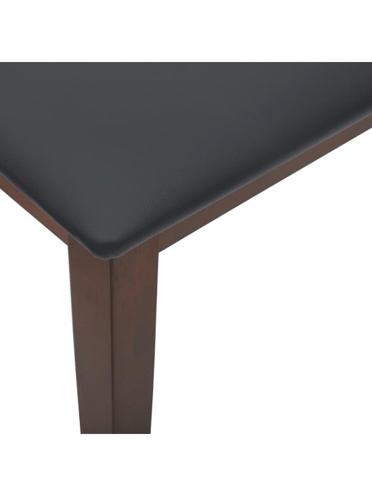 Lavice 110 cm hnědá masivní dřevo guma
