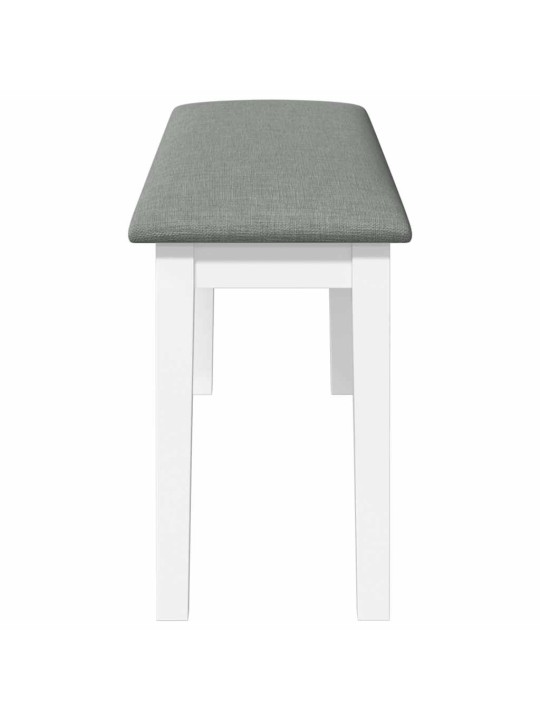Lavice 110 cm bílá z masivního dřeva s gumou