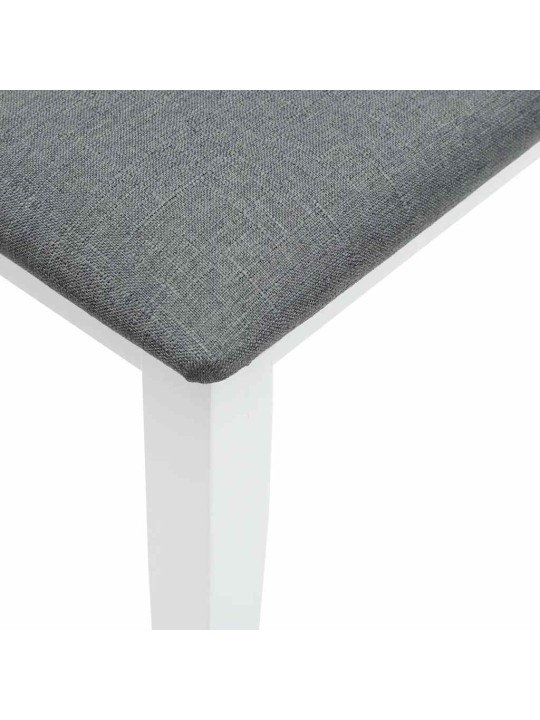Lavice 110 cm bílá z masivního dřeva s gumou