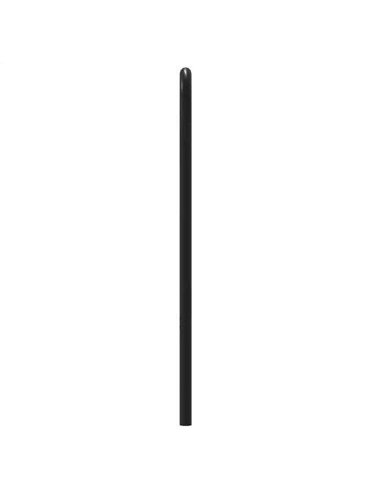Čelo postele kouřový dub 120 cm ocel a kompozitní dřevo