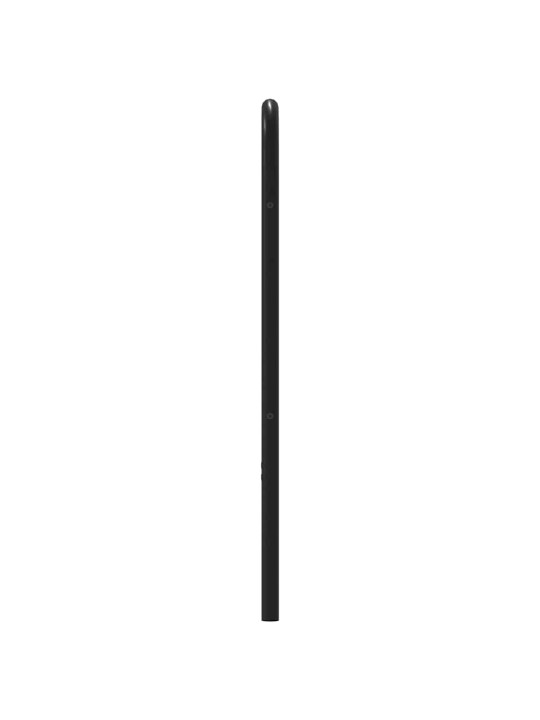 Čelo postele hnědý dub 90 cm ocel a kompozitní dřevo
