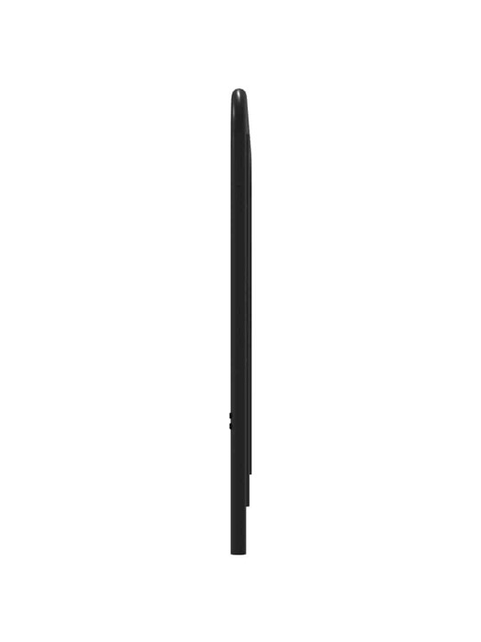 Čelo postele hnědý dub 180 cm ocel a kompozitní dřevo