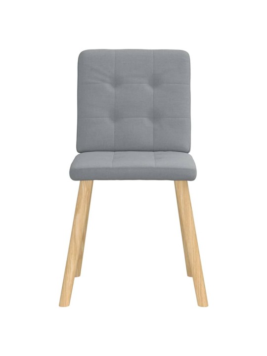 Jídelní židle 4 ks světle šedé textil