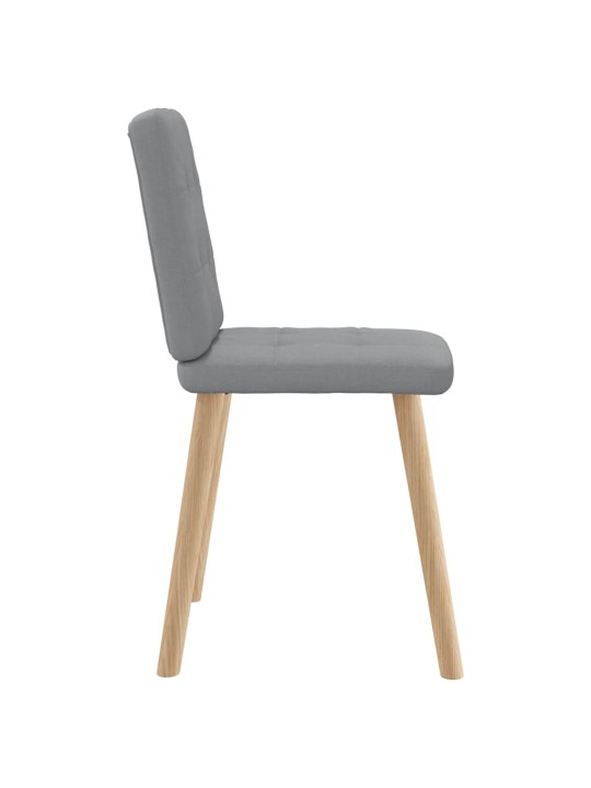 Jídelní židle 4 ks světle šedé textil