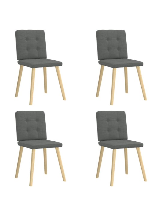 Jídelní židle 4 ks tmavě šedé textil