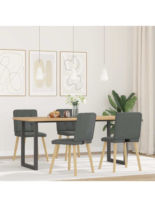 Jídelní židle 4 ks tmavě šedé textil