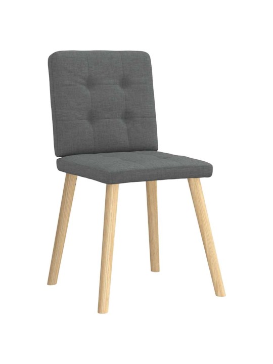 Jídelní židle 4 ks tmavě šedé textil