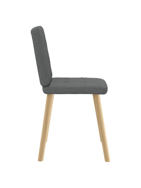 Jídelní židle 4 ks tmavě šedé textil