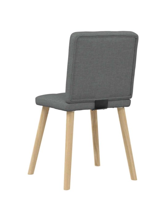 Jídelní židle 4 ks tmavě šedé textil