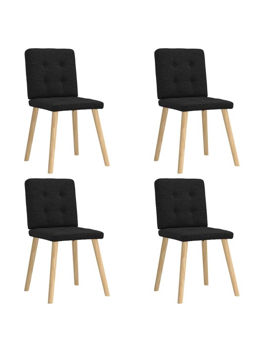 Jídelní židle 4 ks černé textil