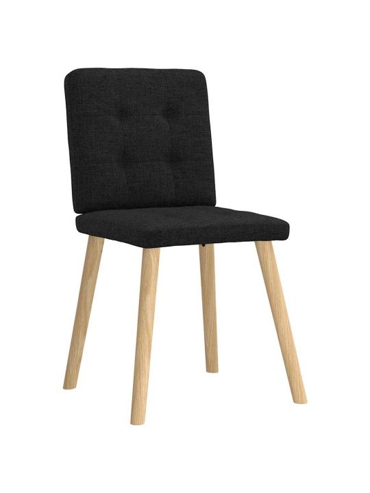 Jídelní židle 4 ks černé textil