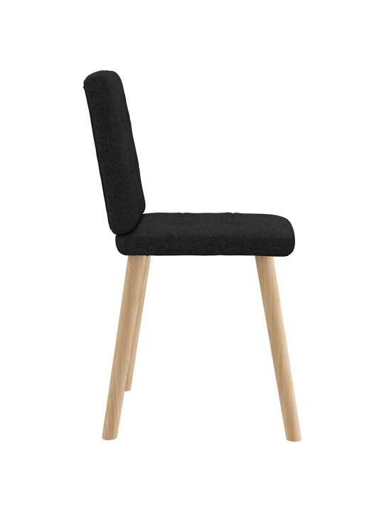 Jídelní židle 4 ks černé textil